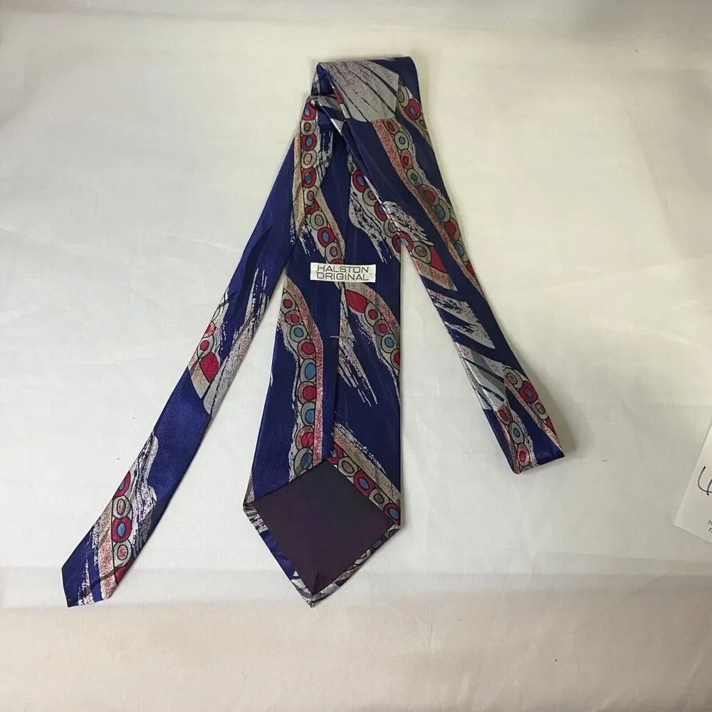 #6604 Halston Original Multicolored Mens Necktie, Tie